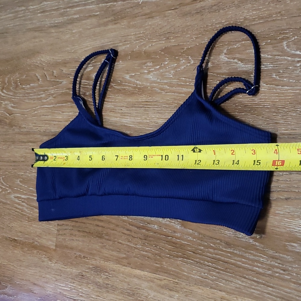 (L) Two Piece Bikini Ribbed Textured High Waist - Picture 6 of 10